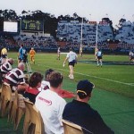 2001 state squad v nsw - anz stadium - president pat ryan gives his support - pqld01-011
