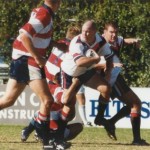 2002 state cships brisbane - cq v brisbane - grant benson looks to unload - pbr02-004