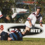 2002 state cships brisbane - cq v brisbane - wayne butcher slips a nice ball away - pbr02-006