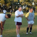 2006 arl national cships adelaide - ben rauter jason orman and trevor krause take a break - prla06-021
