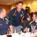 2006 arl national cships adelaide - dean anderson and dan kennedy get a story from paul anoleck - prla06-109